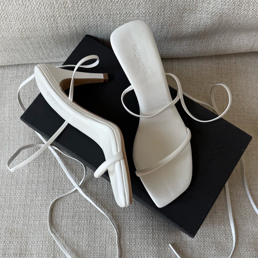 Tony Bianco White Strappy Sandals